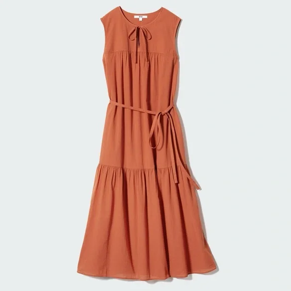 Uniqlo | Dresses | Uniqlo Terracotta Sleeveless Midi Dress Xs Nwt | Poshmark Uniqlo | Dresses | Uniqlo Terracotta Sleeveless Midi Dress Xs Nwt | Poshmark